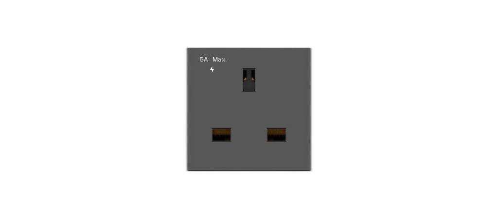 [KRAMER] MP-U(B) Single Black Universal Power Socket Modules for all Kramer Enclosures
