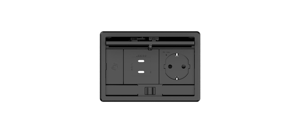 [KRAMER] MCP-2(B) Black Pass-through module with 2 holes