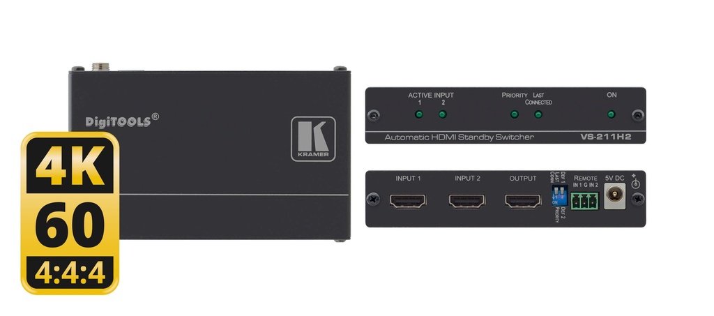 [KRAMER] VS-211H2 2:1 UHD low-cost auto switcher