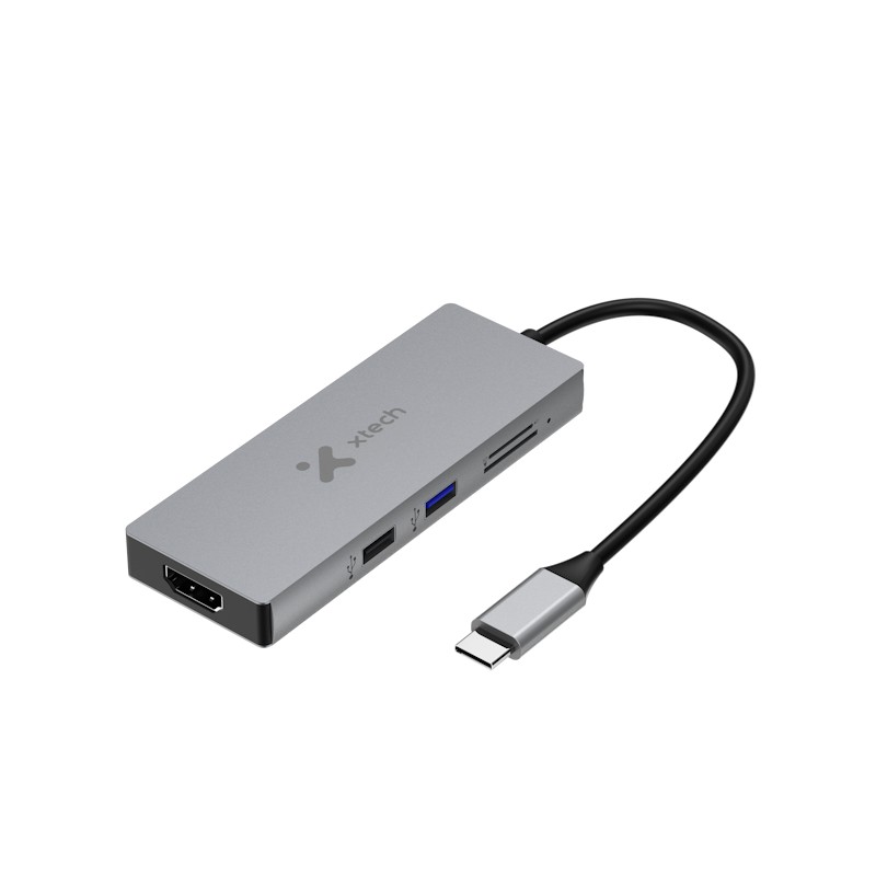 Xtech 5 in 1 USB-C Hub HDMI Ethernet 2 USB PD XTC-572