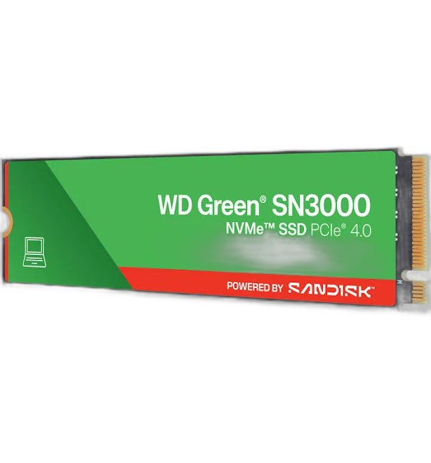 SanDisk WD SSD Interno 2TB Green SN3000 NVMe 2280 PCIe Gen4
