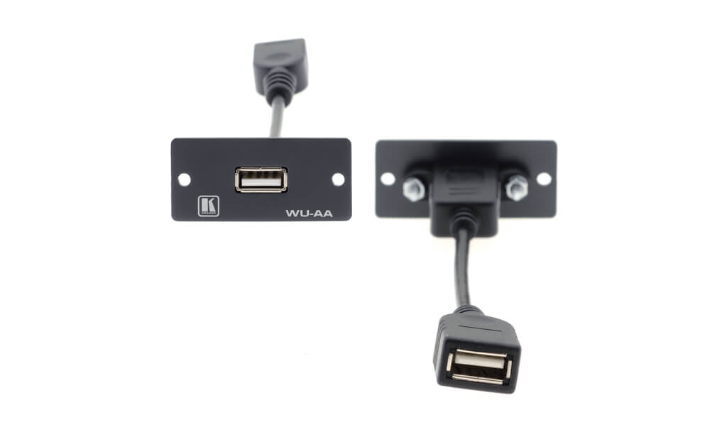 WU-AA(W) Wall Plate insert - USB Wall Plate Insert (A/A)
