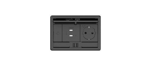 [80-000360] [KRAMER] MCP-2(B) Black Pass-through module with 2 holes