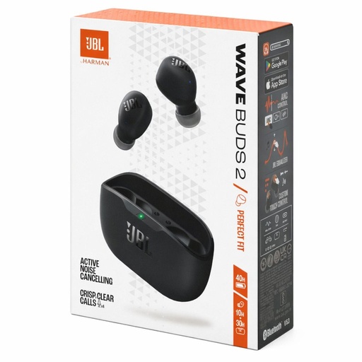 [INTC-MM907JBL09] JBL Wave Buds 2 Earbuds TWS Black