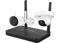 [INTC-ES008HIK09] Hikvision KIT NVS WIFI 4CH + 1 Bullet 2MP + 1 Turret 3MP Exterior