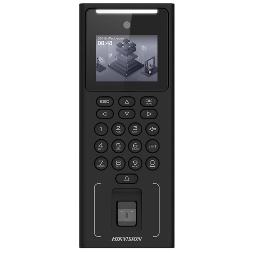 [INTC-EC004HIK22] Hikvision Control Acceso/Asistencia Huella+PIN+Proxy+Facial Wifi