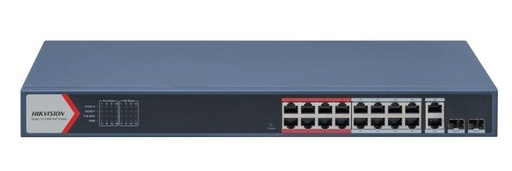 [INTC-NW000HIK97] Hikvision Switch 16P POE+ 10/100 2P Uplink 2 SFP 300mt 230W ADM.
